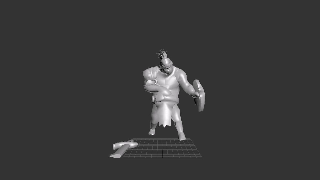 盾牌小兵_后倒死亡