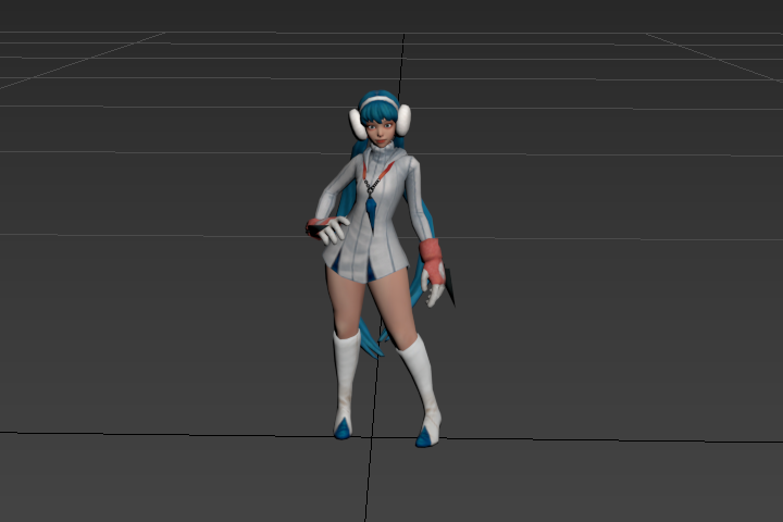 SnowGirl_单手叉腰个性待机