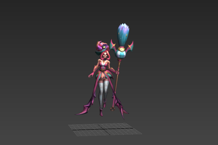Janna_手持法杖旋转上升