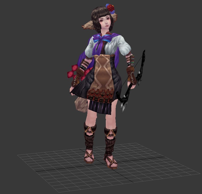 拿弓少女_右面受击