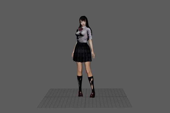 长发女孩_看手拍脚个性表演