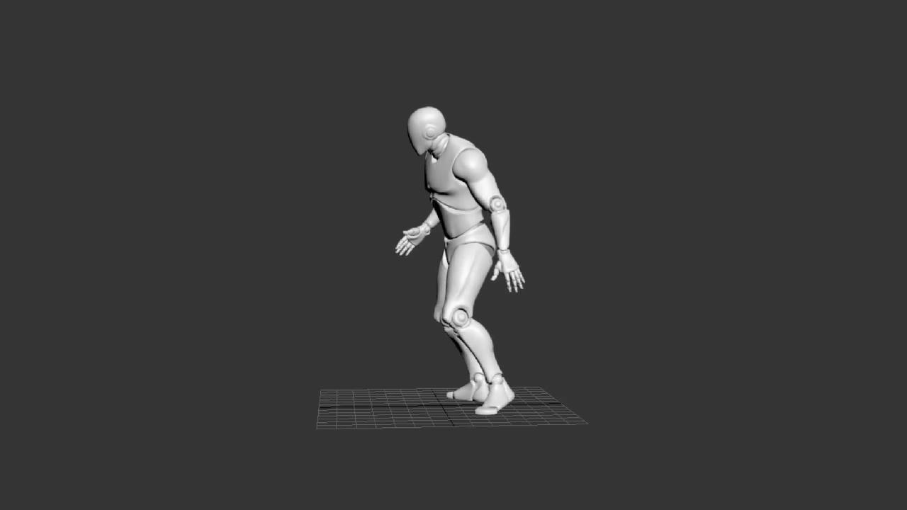UE小白人_向右转身90度